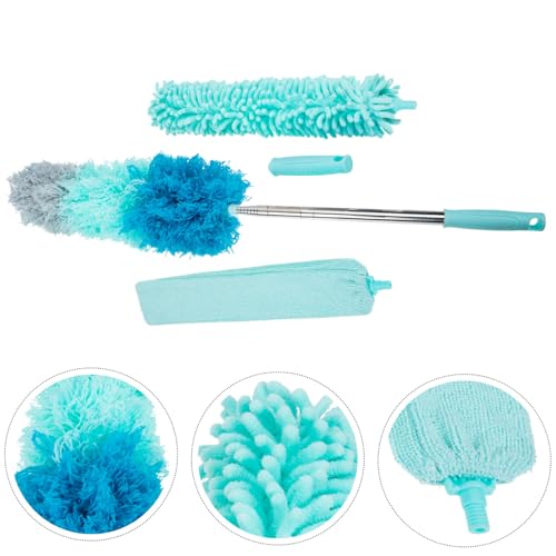 Telescopic Down Duster 2.5m Extendable Dusting Brush 5pcs Set with Thick Rod Lightweight Electrostatic Dust Remover for Home Ceiling Cleaning - view 7