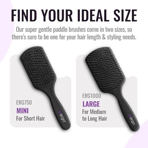 Super Gentle Mini Paddle Brush for Blow Drying - Hair Brushes for Women with Thick or Thin Hair - Dual Hairbrush for Women - Detangler Hair Brush - Gently Detangles Curly or Wet Hair - ERG750 - view 4