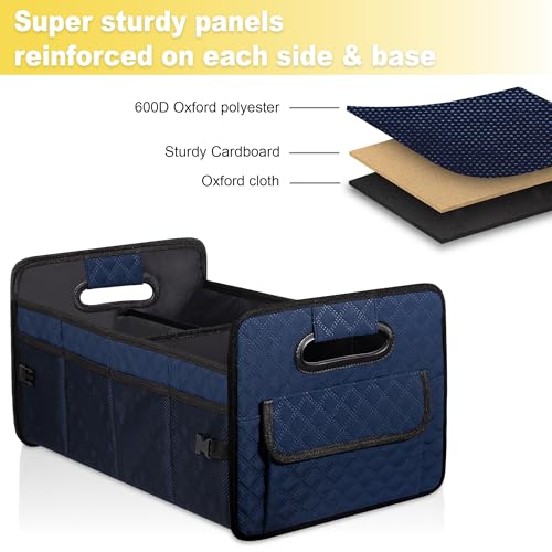Car Trunk Organizer for SUV, Collapsible Car Storage Organizer Dark Blue - view 5