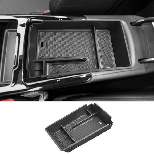 For 2026 2027 Kia K5 Console Organizer: Center Console Insert ABS Black Material Armrest Organizer Tray Secondary Storage Box Compatible with 2021-2027 Kia K5 Accessories