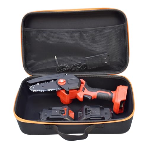 EVA Hard Tool Storage Case, Portable Zipper Carrying Case with Handle, Protective Organizer Bag for Power Tools, Hand Tools, Accessories and Equipment, Orange - view 6