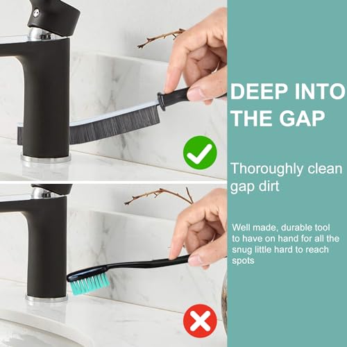 Crevice Cleaning Brush，Hard-Bristled Crevice Cleaning Brush，2024 New Multifunctional Gap Cleaning Brush Tool，Dead Corners Brushes for Bathroom Kitchen Tiles Window Door Slots，3pcs - view 4