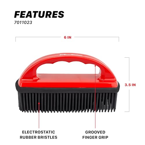 Universal Car Carpet Lint & Hair Removal Brush - Electrostatic Rubber Bristles - Efficiently Removes Pet Hair from Dogs, Cats & Other from Interiors & Carpets - Easy-to-Clean - view 2