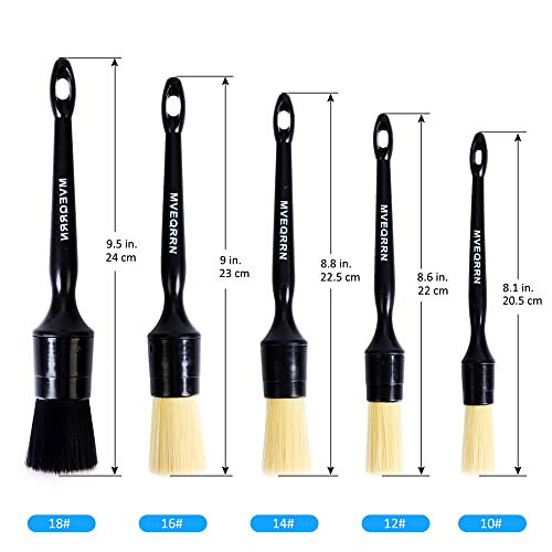 5pcs Car Detailing Brush Set,Boar Hair Detailing Brushes - view 2