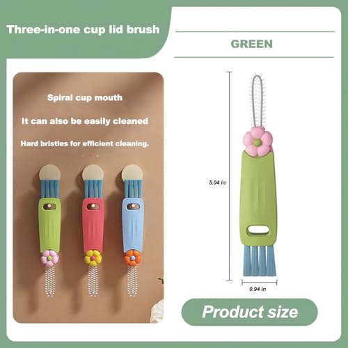 3 in 1 Cup Lid Gap Cleaning Brush Set, Bottle Cleaning Brush Multifunctional Bottle Cleaner Brush Home Kitchen Cleaning Tools, 3PCS - view 5