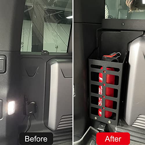 For Land Rover Defender 4dr 2020-2025 Car Accessories Modular Storage Trunk Organizer L+R Molle Storage Boxes*2 Luggage Carrier Aluminum Alloy (NOT Fit Third Row with Cupholder) - view 4