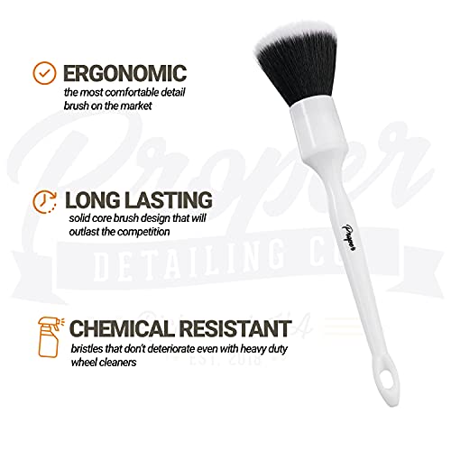 Car Detailing Brush Set, Premium Quality Ultra Soft Bristles, Clean Auto Interior (Leather Seats, Air Vents) or Exterior (Wheels, Paint, Emblems) Detail Brushes Car Detailing (2 Pack) - view 3