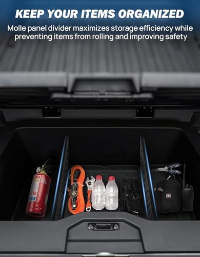 Steel Gear Locker Dividers Compatible with Cybertruck 2026 2025 2024 2023 Sub Trunk Dividers Organizers Trunk Lower Bed Storage Molle Panel Dividers Cybertruck Accessories - view 2