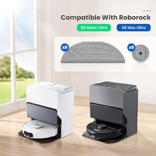 12 Pack Mop Pads Refills for Roborock S8 MaxV/S8 Max Ultra Robot Vacuum - view 2