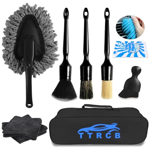 10PCS Car Detailing Cleaning Kit Interior Cleaner, Car Detailing Brushes, Car Duster, Car Cleaning Gel, Microfiber Cleaning Cloth, Car Accessories Essentials Supplies Tools for Auto,Truck, Interior