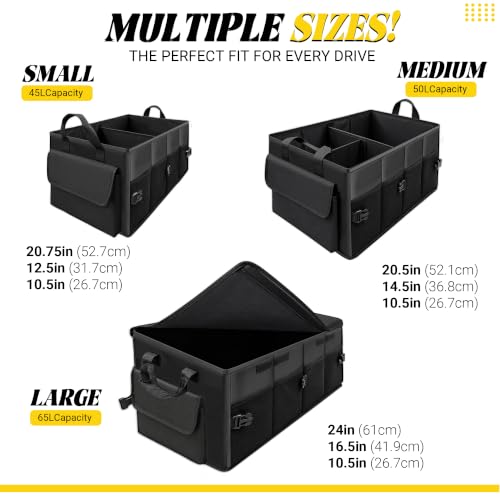 50L Trunk Organizer, Medium Foldable Car Organizer for SUV, Jeep, Sedan - view 3