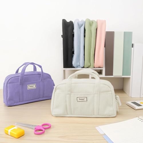 Large Pencil Case Pouch, Extra Big Pencil Bag with 5 Compartments - view 6