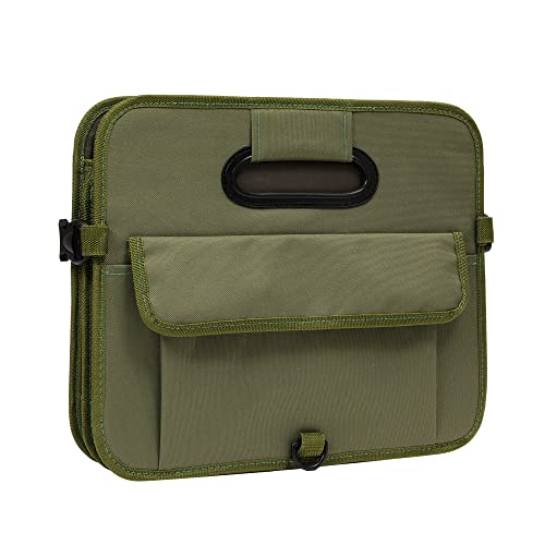 Car Trunk Organizer, Green, Foldable, Non-slip, Adjustable, Multiple Compartments, 600D Oxford Cloth Material - view 4