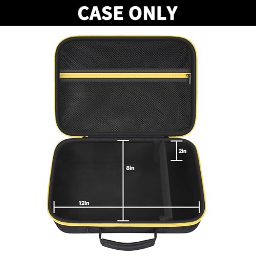 Hard Storage Tools Case, Store for DeWalt Drill Tools & Angle Grinder/for AstroAI Tire Inflator and More - 12"x8"x2" with Mesh Pocket & Comfort Handle - view 2