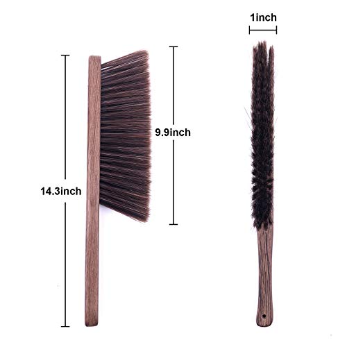 Hand Broom Cleaning Brushes-Soft Bristles Dusting Brush for Cleaning Car/Bed/Couch/Draft/Garden/Furniture/Clothes,Wooden Handle - view 5