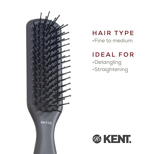 AH11G Airhedz Pro Narrow Pin Hair Brush, Fine Pin Detangler Brush Ideal for Taming and Straightening Non-Scratch for Pain-Free Detangling - view 6