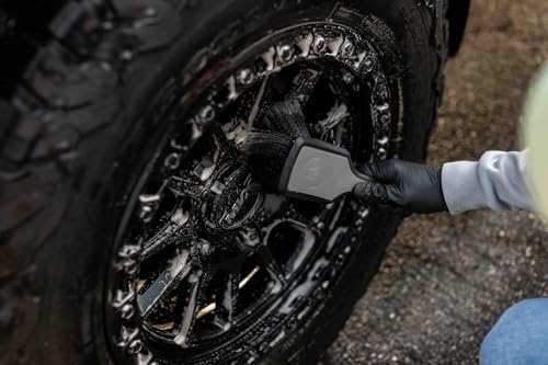 ProGrip Wheel Face Brush - Ergonomic ProGrip Handle - Premium Wheel Cleaner Brush - Soft Flagged-Tip Bristles - Octane Ectoplasm - view 3
