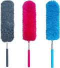 3 PCS 15.7 to 35.5 Inch Extendable Telescoping Microfiber Duster Bendable Brush Washable Dusting Brush for Home Office Car