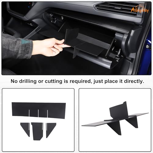 Car Glove Box Organizer Divider Compatible with Subaru Crosstrek 2024-2026 & Subaru WRX 2022-2026, Center Console Glove Box Divider Insert Compartment Organizer Tray Partition ABS Accessories - view 3