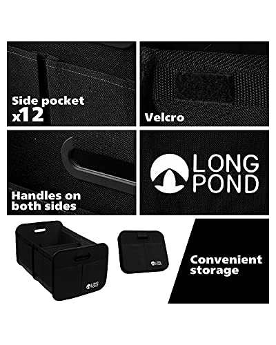 Car Trunk Organizer, Storage for SUVs or Sedans, Foldable Cargo Containers with 9 Pockets and Reinforced Handles, with Non-Slip Bottom, Collapsible Storage for SUVs, Sedans, or Any Cars - view 4