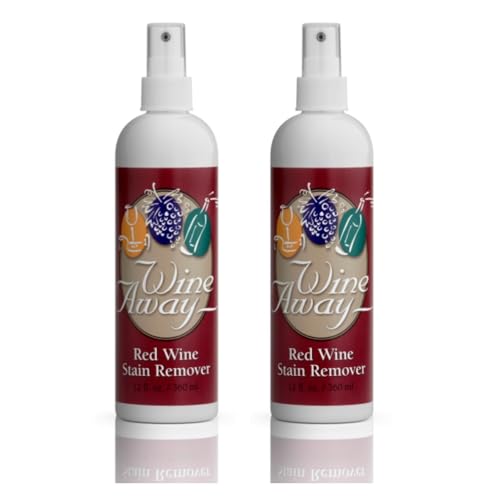 Red Wine Stain Remover, 12oz - Removes Wine Spots, Perfect Fabric Upholstery & Carpet Cleaner Spray Solution, Spray on Stain Wash & Resolve Laundry to Vanish Stain, Citrus Scent (Pack of 2)