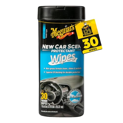 Meguiar’s New Car Scent Protectant Wipes, 30 Count