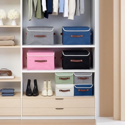Storage Boxes Baskets with Lid Collapsible Fabric Storage Bins - view 6