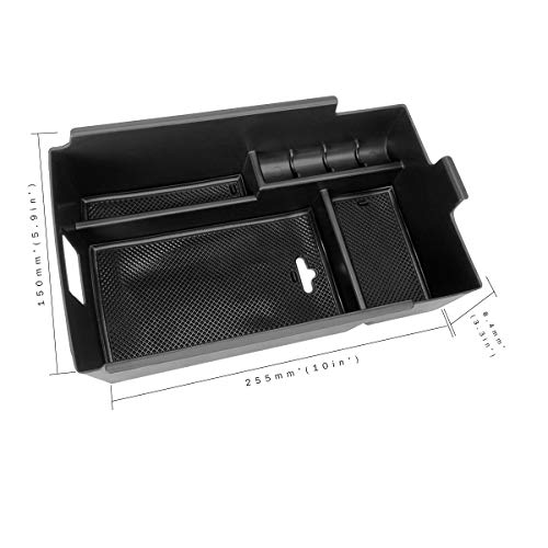 Center Console Organizer Tray for Chevy Equinox Accessories 2018 2019 2020 2021 2022 2023 2024 Storage Box Secondary Armrest Glove Box Divider-Black - view 5