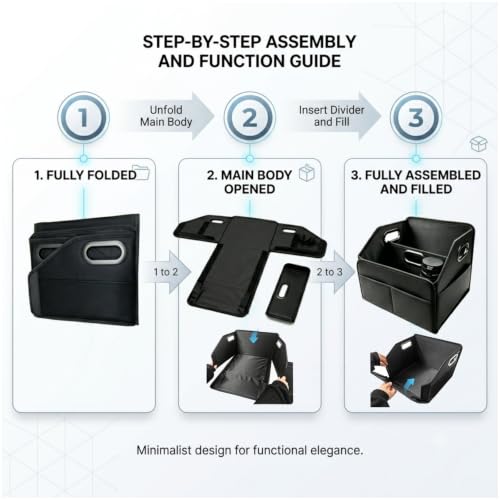 Car Storage Organizer, Foldable Car Seat Organizer with Removable Divider - view 7