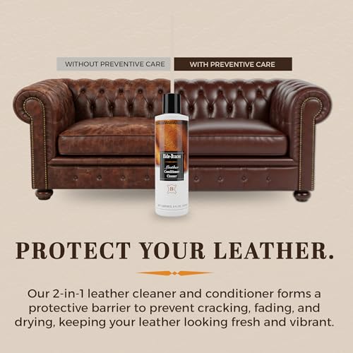 Leather Cleaner and Conditioner 8 Fl Oz | Cleans, Conditions, Protects | Prevents Drying, Cracking & UV Fading of Leather Jackets, Furniture, Car Seats, Purses - view 7