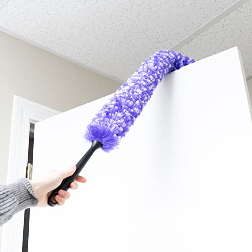 Furry Wand Duster - 30" Netted Fiber Cleaner - Bendable Hand Sweeper Cleans Dust Dirt Lint & Cobwebs on Window Blinds Shelves Counters & More - view 6
