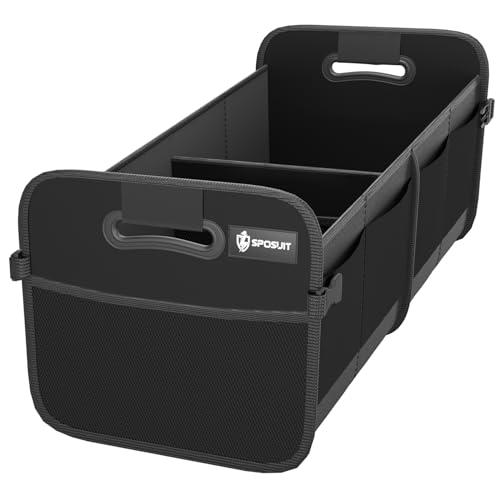 Trunk Organizer for Car - 70L Collapsible Sturdy Car Storage, Black