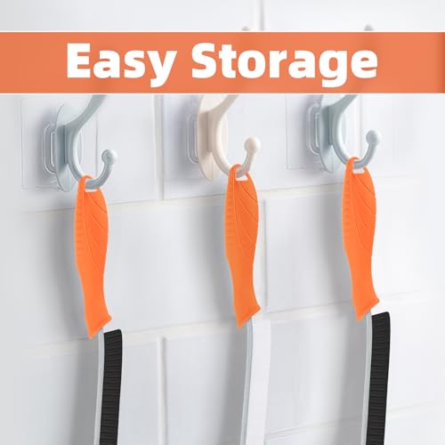 Hard Bristle Crevice Cleaning Brush - Cleaning Supplies - Grout Cleaning Brushes for Household Use - Crevice Cleaning Tool for Bathroom, Home and Kitchen (3, Orange) - view 5