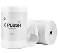 & PLUSH Microfiber Cleaning Cloth Roll - 85 Pack, Tear Away Microfiber Towels, 12" x 12", Reusable, Washable, Streak Free, Ultra Absorbent Dish Rags for Car, Home, Garage or Shop (White)