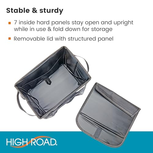 Carganizer Small Car Storage Bin with Lid for Trunk, Front Seat or Backseat - view 6