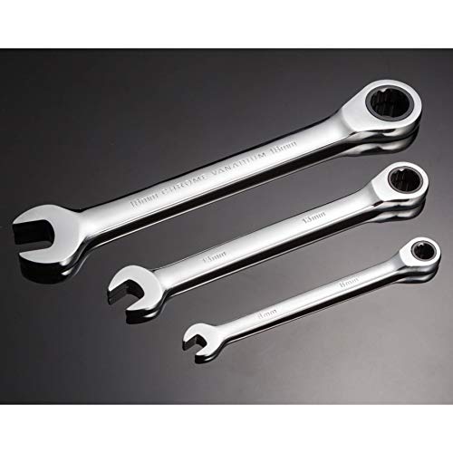 Ratchet Spanner Set 12 Piece Metric Sizes 8mm to 19mm - view 3
