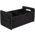 Car Trunk Organizer, Car Organizers and Storage Collapsible Multi Compartment Container Box, Adjustable Car Accessories for SUV Sedan Truck, Standard Size, Black