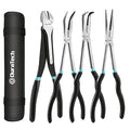 4 PCS Extra Long Needle Nose Pliers Set, Premium CRV Steel
