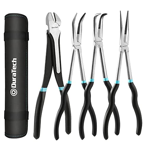 4 PCS Extra Long Needle Nose Pliers Set, Premium CRV Steel