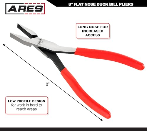 70662 8-In Flat Nose Duck Bill Pliers - Cross Cut Teeth Grip - view 2