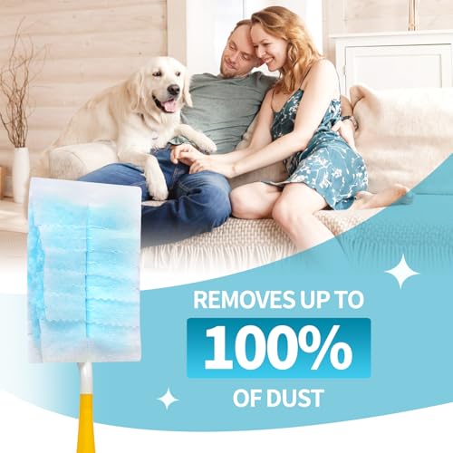 30 Count Microfibre Feather Duster Refills Compatible with Swiffer Dusters, Disposable Static Dust Removal Refills, Multi-Surface Duster with 1 Pcs Short Handle(Unscented, Pack of 1) - view 6