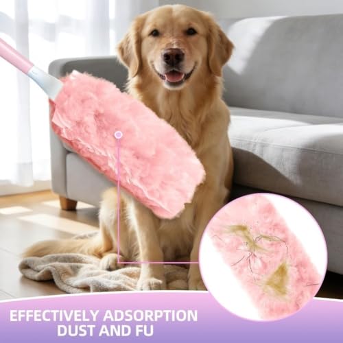 1 Set Duster Kit with 1 Handle and 10 Double Sided Replaceable Duster Heads Electrostatic Dust Wand for Household Furniture Keyboard Car Interior Cleaning - view 6