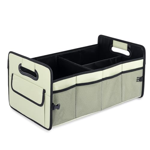 Car Trunk Organizer, Collapsible Car Organizers and Storage Light Green
