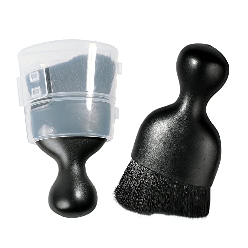 Car Interior Detailing Brush,Soft Bristle Cleaning Brush Car Detailing Brush Dusting Brush,Car Interior Cleaning Tool,Auto Detail Brush Car Dash Duster Brush (Black with Cap)