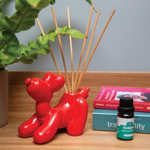 Balloon Dog Reed Oil Diffuser, Eclectic Shelf Decor for Home Dorm or Apartment, Fragrant Bathroom Air Freshener, Unique Housewarming Gifts - view 3