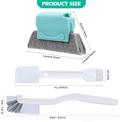 Deep Clean Brush Set Crevice Cleaning Brush Window Groove Cleaner Tools Kit for Small Spaces, Sliding Door, Shutter, Air Conditioner, Bathroom/Shower, Blinds, Vents - view 6