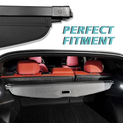 Retractable Trunk Cargo Cover Compatible with Chevy Blazer EV 2026 2025 2024 2023/ Honda Prologue Accessories Interior Accessories, Black Rear Trunk Cargo Shield Privacy Cover - view 4