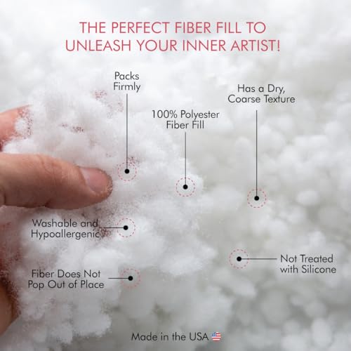 Crafter's Choice Fiber Fill Stuffing, White, 10 Ounce, 1 Count - view 4