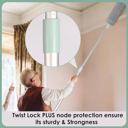 Retractable Gap Dust Cleaner, Long Handle CleaningTool with 3 Washable Microfiber Dusting Cloths, Duster Brush for Cleaning Under Appliances - view 5