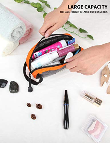 Travel Toiletry Bag Dopp Kit Case for Men Multifunction Packing Organizer Pouch(Orange/Grey) - view 6